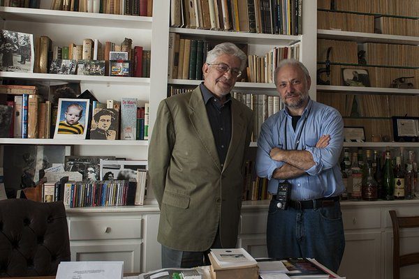 Ettore Scola e il direttore della Graffiti Gianni Pinnizzotto