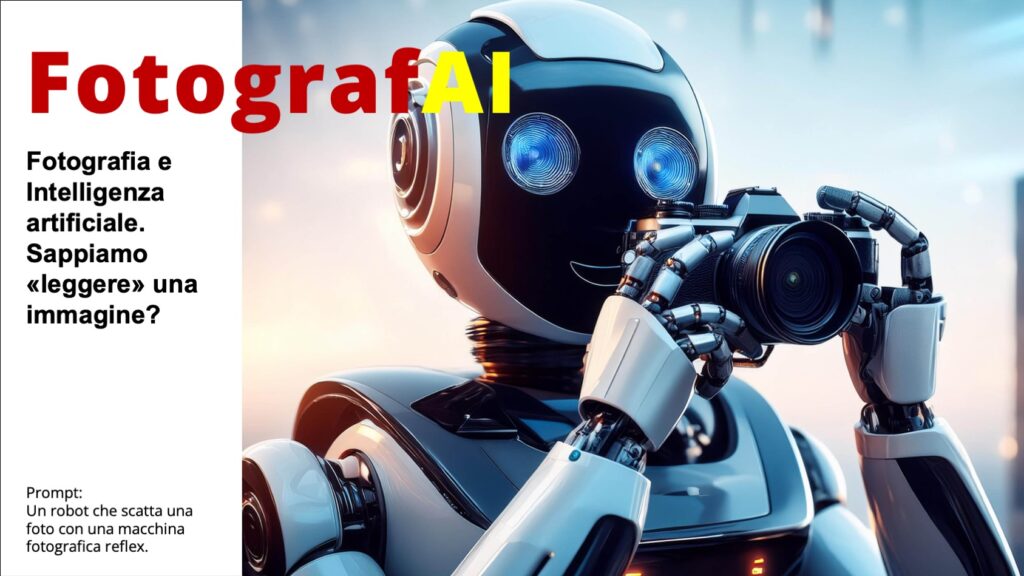 Mercoledì 16 Aprile 2025 ore 19.00
SEMINARIO DI FOTOGRAFIA
FotografAI. Fotografia e Artificial Intelligence.  Sappiamo “leggere” un’immagine?
A cura di Gianfranco Calandra