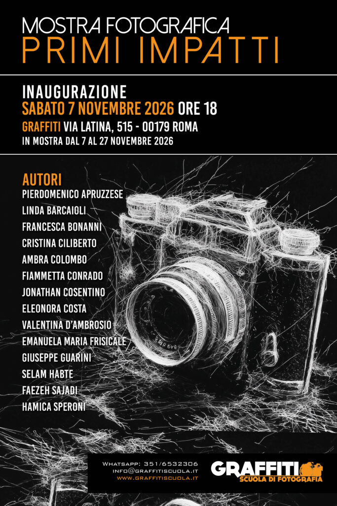 Sabato 7 novembre 2026 ore 18
Inaugurazione Mostra Fotografica